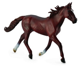 Breyer Animal Creations Breyer CollectA Series Standardbred Pacer Chestnut Stallion Model Horse
