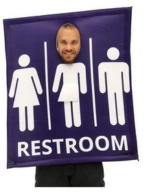 Transgender Bathroom Sign Adult Costume
