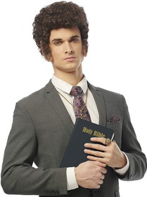 Righteous Preacher Adult Costume Wig, Brown