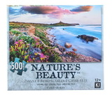 CroJack Capital CJC-02845-BCH-C Pink Sky Beach 500 Piece Natures Beauty Jigsaw Puzzle
