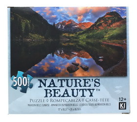 CroJack Capital CJC-02845-MNT-C Sunset Mountains 500 Piece Natures Beauty Jigsaw Puzzle