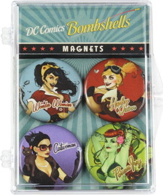 A Crowded Coop CRC-DCL103-C DC Comics Bombshells Magnet 4-Pack