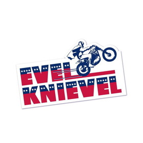 A Crowded Coop Evel Knievel Bumper Sticker