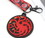 A Crowded Coop Game of Thrones House Targaryen Lanyard w/ PVC Charm