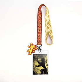 A Crowded Coop Game of Thrones House Lannister Lanyard w/ PVC Charm