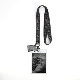 A Crowded Coop Game of Thrones House Stark Lanyard w/ PVC Charm