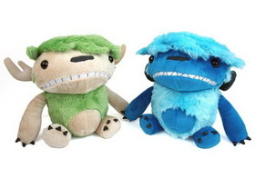 A Crowded Coop Imps And Monsters Angus & Edie 6" Backpack Clip-On Plush 2-Pack Set