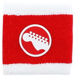 A Crowded Coop CRC-SCTPLGWHT-C Scott Pilgrim Red & White Guitar Athletic Wristband