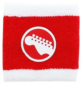 A Crowded Coop CRC-SCTPLGWHT-C Scott Pilgrim Red & White Guitar Athletic Wristband