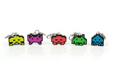 A Crowded Coop Space Invaders 5-Piece Zipper Pull Set