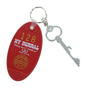 A Crowded Coop Retro Motel Key Fob - KY Korral Red