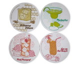 A Crowded Coop Retro Cork Coaster Set - Drinks - Set of 4