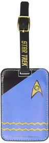 A Crowded Coop Star Trek Blue Uniform Luggage Tag