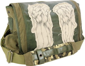 Crowded Coop CRC-TWDL249-C The Walking Dead Daryl Wings 15" Messenger Bag, Fatigue Green