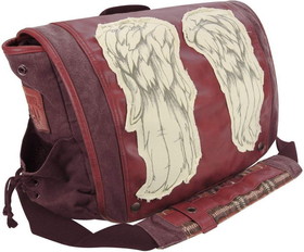 Crowded Coop CRC-TWDL250-C The Walking Dead Daryl Wings 15" Messenger Bag, Dead Red
