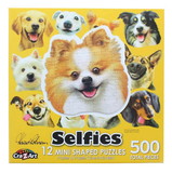 Cra-Z-Art CZA-0079ZZAA-C Dog Selfies | 12 Mini Jigsaw Puzzles | 500 Total Pieces
