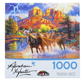 Cra-Z-Art CZA-6400ZZK-C Mountain Horses by Abraham Hunter 1000 Piece Jigsaw Puzzle