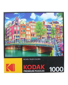Cra-Z-Art CZA-8700ACCOL-C Colorful Waterfront Canal Buildings Amsterdam 1000 Piece Jigsaw Puzzle