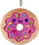 100% Soft DBT-SOFT0065-C Donut Plush Charm Keychain