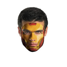Disguise Iron Man Face Tattoo Costume