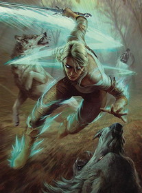 Dark Horse Comics The Witcher 3 Ciri Fighting Wolves 1000 Piece Puzzle