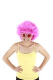 Elope Fuchsia Fuzzy Costume Wig Adult One Size