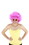 Elope Fuchsia Fuzzy Costume Wig Adult One Size