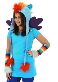 Elope My Little Pony Rainbow Dash Costume Hoodie Hat