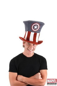 Elope Captain America Adult Costume Top Hat, One Size