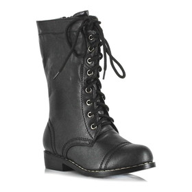 Ellie Shoes 1 Inch Black Costume Combat Boots