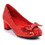 Ellie Shoes ELS-153-JUDY_M-C 1 Inch Heel Sequined Red Costume Slipper Shoe | Child Medium