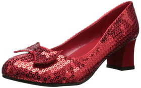 Ellie Shoes Red Judy 2" Heel Sequined Adult Shoes