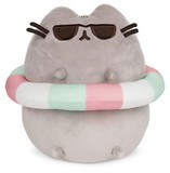 Gund ENS-6056164-C Pusheen in Striped Tube and Sunglasses 9.5 Inch Plush