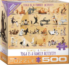 Yoga is a Family Activity 500 Piece Jigsaw Puzzle