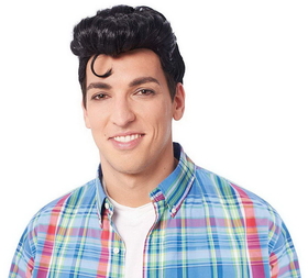 Franco Doo Wop Men's Costume Wig - Black