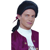 Franco Colonial Duke Men's Costume Wig with Bow - Black