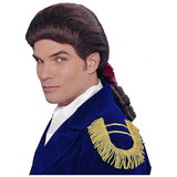 Franco Colonial Duke Men's Costume Wig with Bow - Brown
