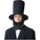 Franco Abraham Lincoln Men's Costume Hat with Beard - Black