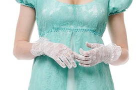 Costume Culture by Franco FCO-31905-C White Lace Gloves Adult Costume Accessory