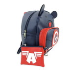 Fast Forward FFD-CACM03-W-C Marvel Captain America Bear 10 Inch Pleather Backpack w/ Coin Purse