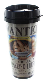 Funky People One Piece Luffy Wanted Poster 16oz Travel Mug