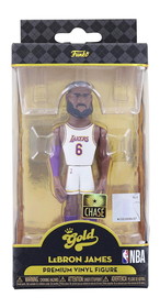 Funko FNK-57291-CV LA Lakers NBA Funko Gold 5 Inch Vinyl Figure | LeBron James Chase