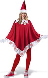 Funworld FNW-7988-C Elf On The Shelf Adult Elf Adult Costume Poncho | One Size Fits Up to 14