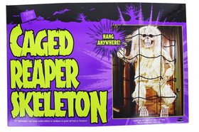Fun World Caged 27 Inch Reaper Skeleton Halloween Prop Decoration