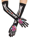 Funworld Day Of The Dead Skeleton Costume Gloves Teen/Adult Women