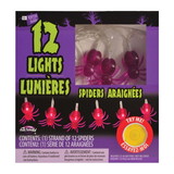 Funworld FNW-91913S-C Glowing Spider String Lights | 5.9 Foot String w/ 12 LED Lights