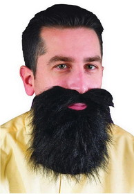 Funworld Black Mustache & Long Beard Costume Accessory One Size