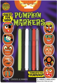 Halloween Pumpkin Decorating Markers, 6 Pack
