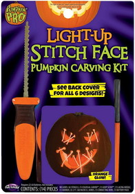 Funworld FNW-94817N-C E.L.Stitch Face Pumpkin Carving Kit, Orange