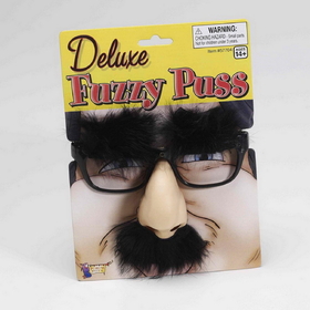 Forum Novelties Deluxe Fuzzy Puss Costume Glasses with Attached Nose Eyebrows One Size